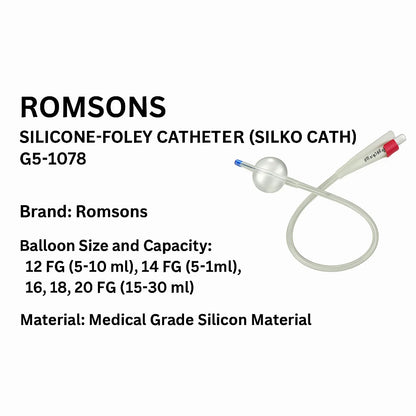 Order Romsons Silicone Foley Catheter GS-1078| Buy Online Now