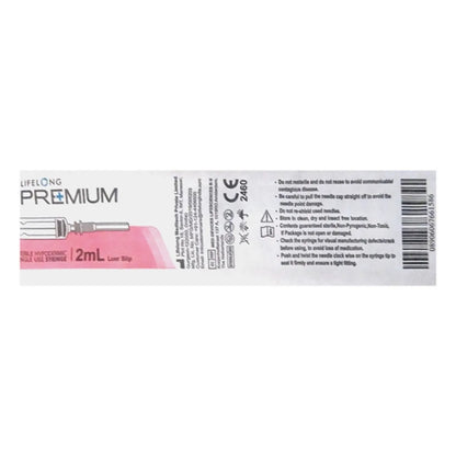 Lifelong Premium Syringe 2ml (100 Units)