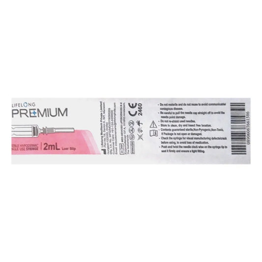 Lifelong Premium Syringe 2ml (100 Units)