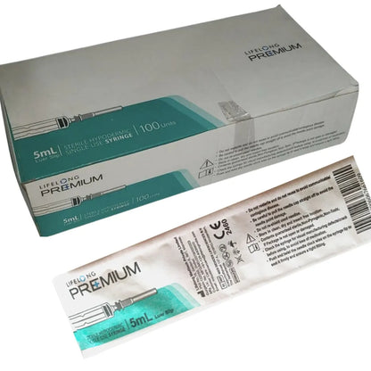 Lifelong Premium Syringe 5ml (100 Units)