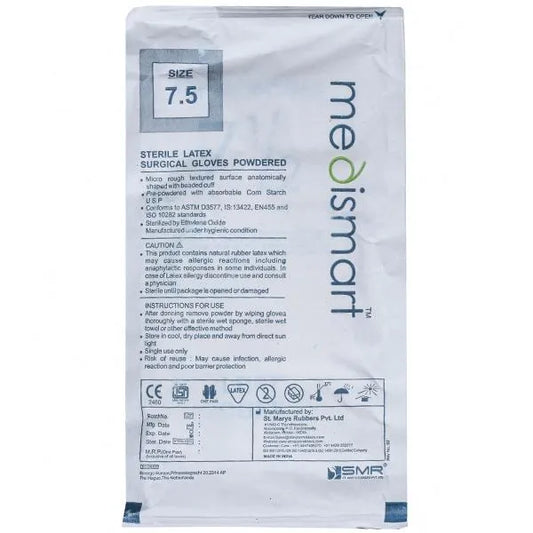 Medismart Sterile Latex Surgical Gloves Powdered