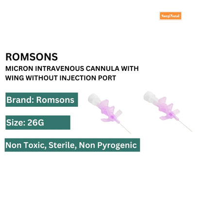 Buy Romsons Micron Paediatric IV Cannula - 26G