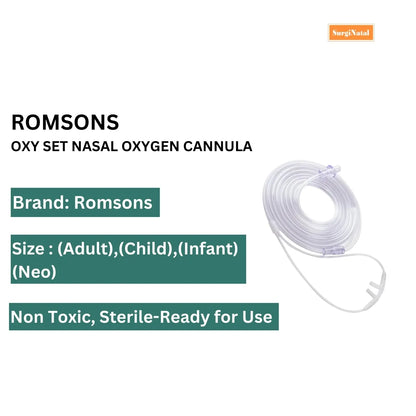 Buy Romsons Oxy Set Nasal Oxygen Cannula - 2m Length