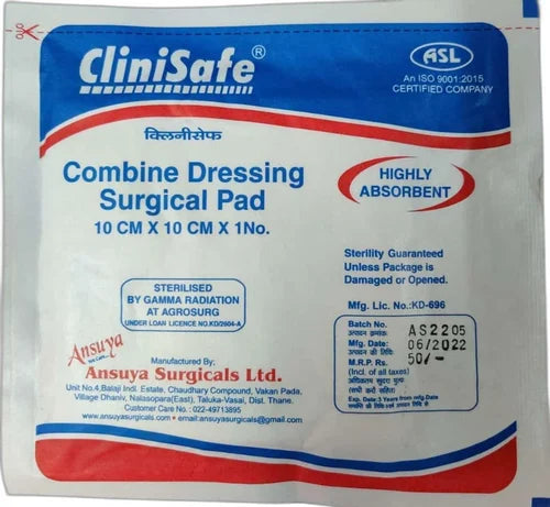 Buy Combine Dressing Surgical Pad 10cm x 10cm Online