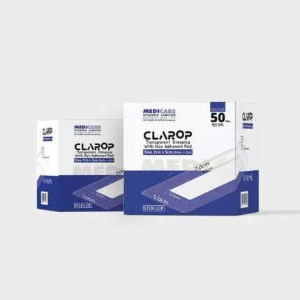 medicare Clarop Transparent Dressing With Non Adherent Pad(7.5cm X 7.5cm)