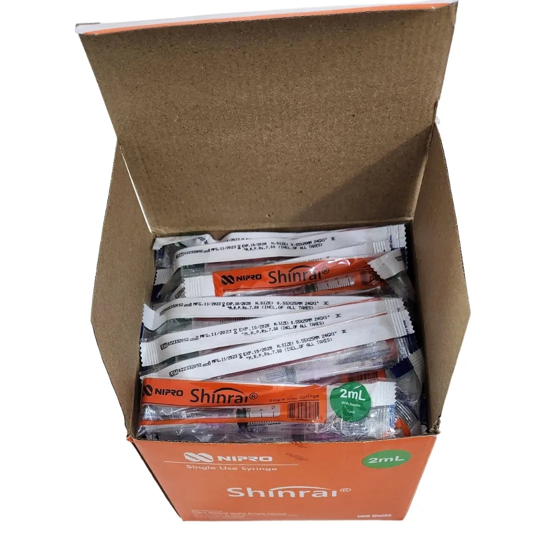 Buy Nipro Syringe 2ml with Needle Online for Medical Use