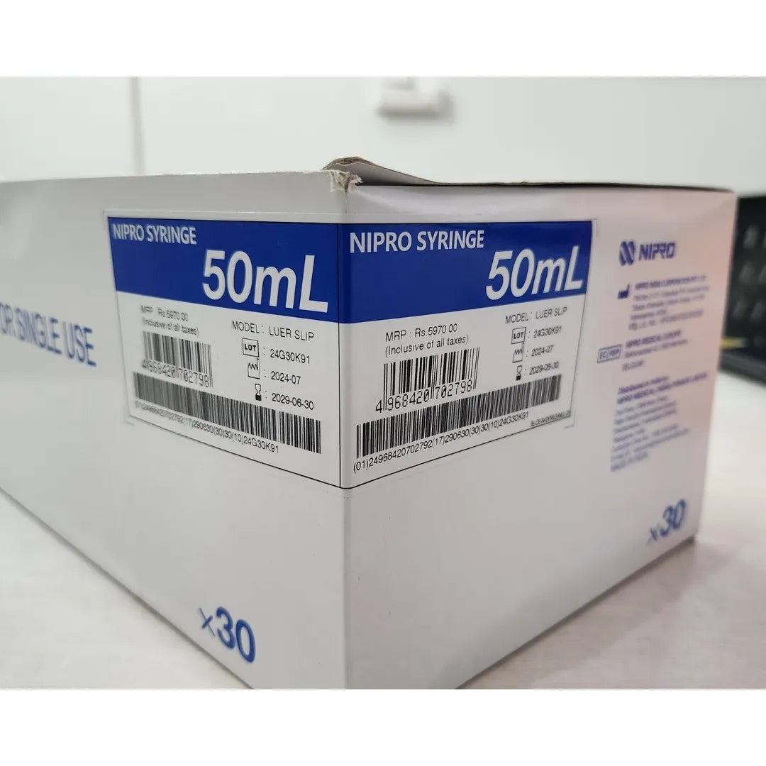 Nipro Syringe 50ml - 30 Units Pack