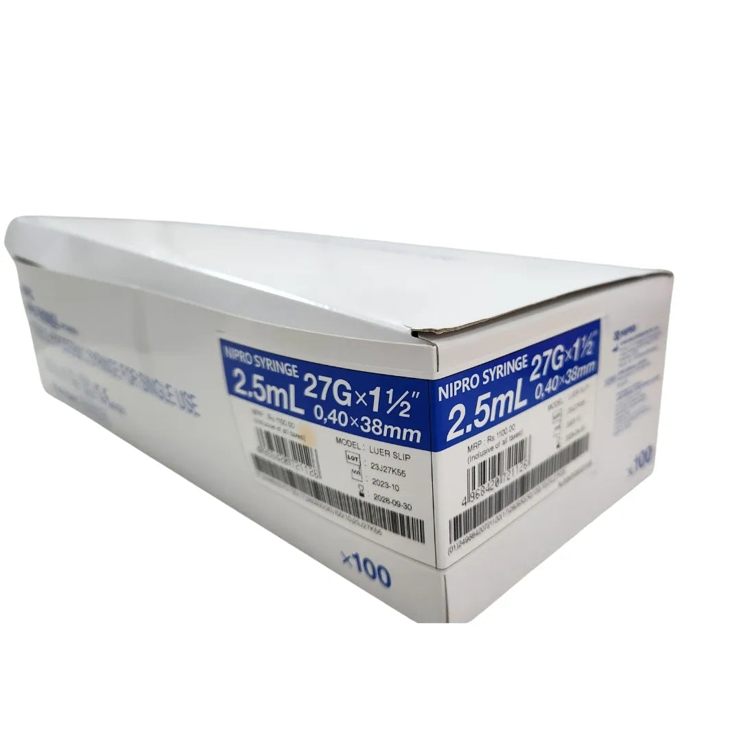 Buy Nipro Syringe 2.5ml with Needle Online - Trusted Supplier