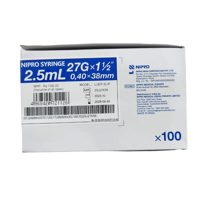 Buy Nipro Syringe 2.5ml with Needle Online - Trusted Supplier