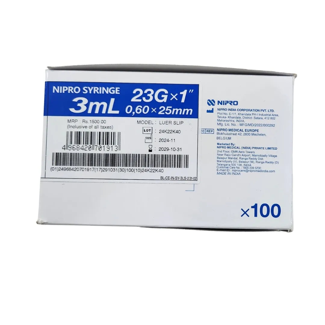 Buy Nipro Syringe 3ml with Needle for Medical Needs