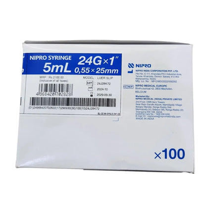 Buy Nipro Syringe 5ml with Needle - Medical Supplies Online