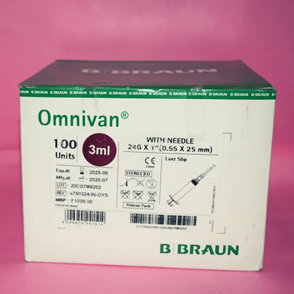 Buy Omnivan 3ml Syringe with Needle - 100 Pack | B Braun
