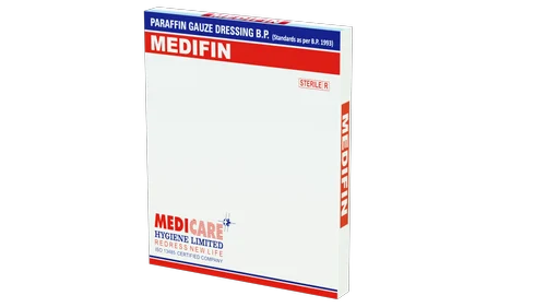 Medicare Medifin Paraffin Gauze Dressing 10cm X10cm 20 Dressings