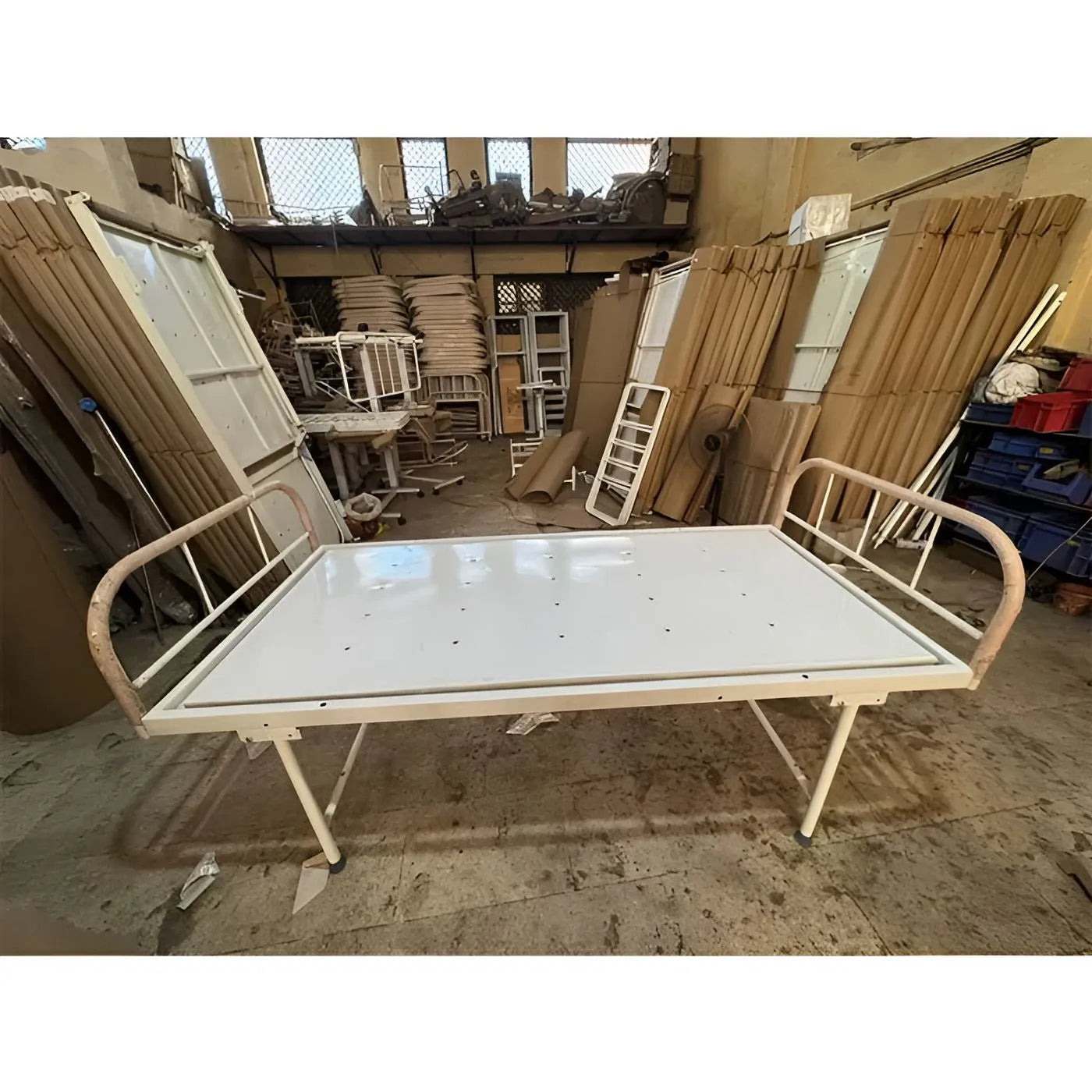 Plain Patient Hospital Bed with MS Pipe Frame (Mattress Option Available)