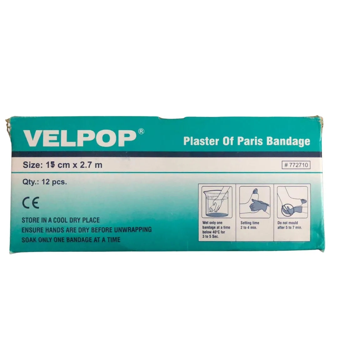 Datt Medi Velpop Plaster of Paris Bandage 15 cm x 2.7 m | POP Bandage | 1 Piece
