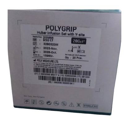 Buy Polygrip Huber Infusion Set with Y-Site Online | Polymed