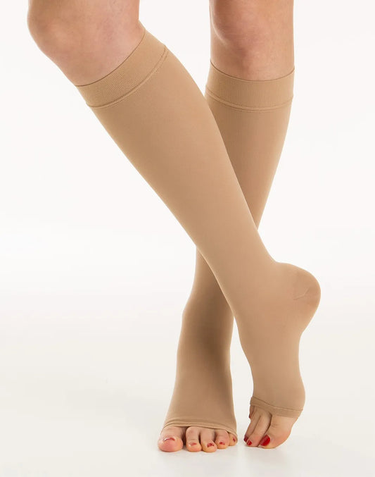 Relaxsan Knee High Cotton Stockings Open Toe ( M1050A )