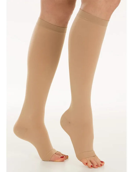 Relaxsan Knee High Open-Toe Anti Embolism Stockings ( M0350A )  Beige