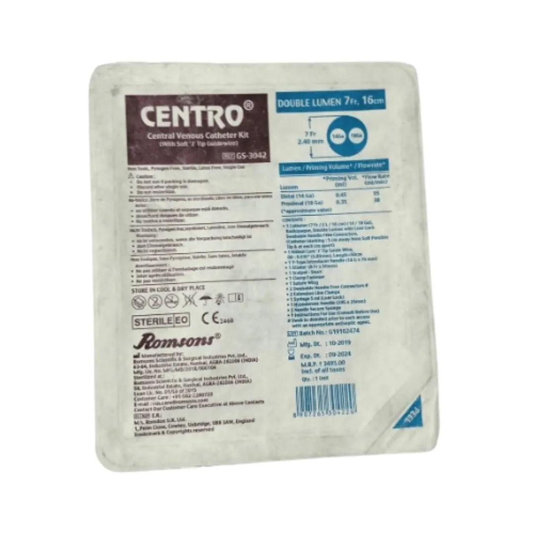 Buy Romsons Centro CVC Kit - Double Lumen 7FR x 20cm