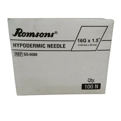 Buy Romsons Hypodermic Needle 16g*1.5 inch - Pack of 100