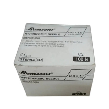 Buy Romsons Hypodermic Needle 16g*1.5 inch - Pack of 100