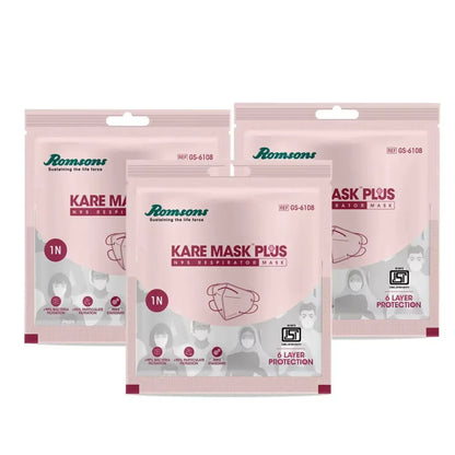 Romsons Kare Plus N95 Head Loop Respirator Face Mask (GS-6108)