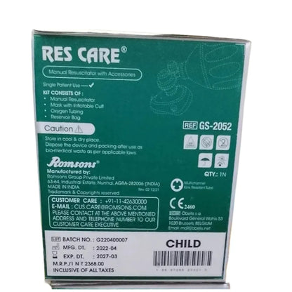 Buy Romsons RESQ Manual Resuscitator Bag - Best Price