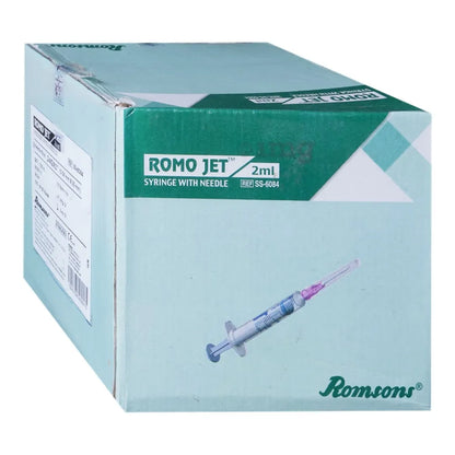 Buy Romsons Romo Jet Syringe with 2ml Needle - Pack of 100