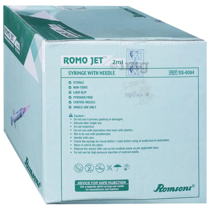 Buy Romsons Romo Jet Syringe with 2ml Needle - Pack of 100