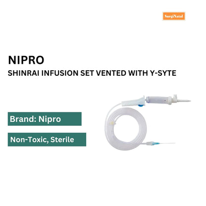Order Now Nipro Shinrai Infusion Set: Sterile, Vented Y-syte