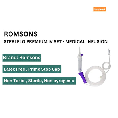 Romsons Steri Flo Premium IV Set - Medical Infusion
