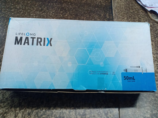 Lifelong Matrix Syringe 50ml (Luer Slip) -22 Units Box