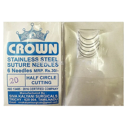 Suture Needles - Half Circle Cutting - 6 Needle Pack
