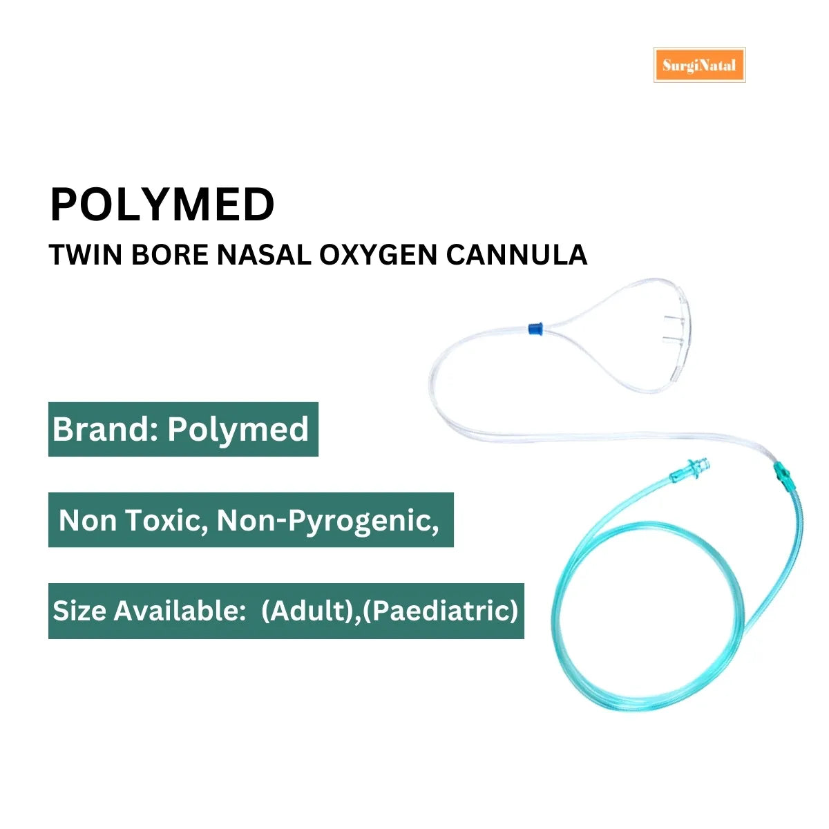 Buy Twin Bore Nasal Oxygen Cannula Online | Polymed