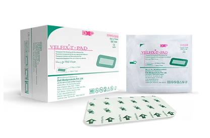 Datt Velfix-T+Pad 8cm x 15cm Adhesive Dressing for Wound Care