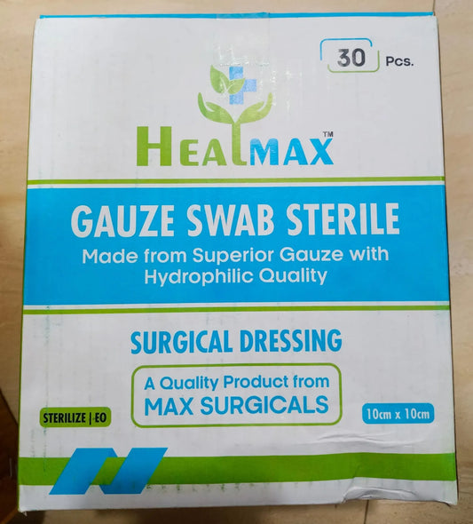 Healmax Sterile Gauze Swabs 10cmx10cm - 30 packs of 4 pcs