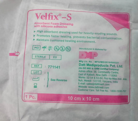 Datt Velfix-s Border Dressing 10 CM X 10CM