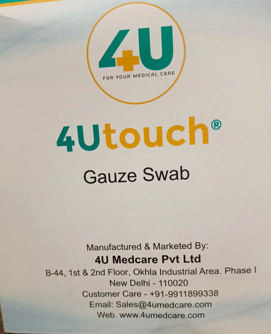 4Utouch Gauze Swab 10xm x 10cm 12ply - 30 Pack Box