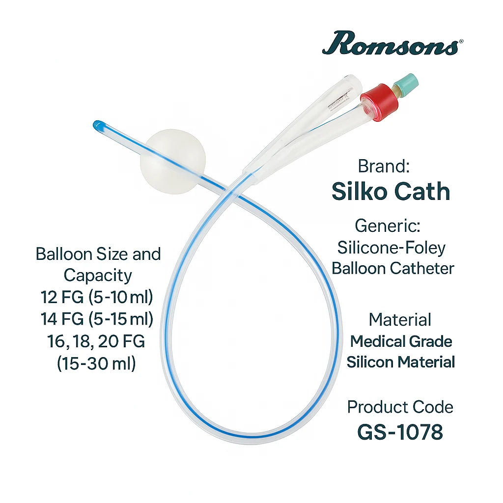 Order Romsons Silicone Foley Catheter GS-1078| Buy Online Now